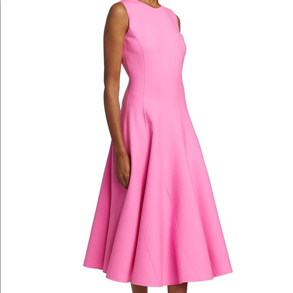 Oscar de la Renta Curved Seam Midi-Dress. Size 4. - Picture 2 of 12